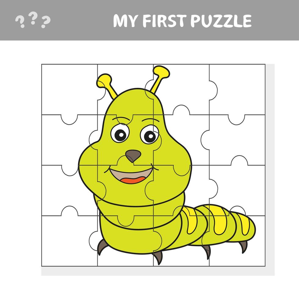 use o quebra-cabeça e restaure a imagem. jogo de papel para crianças. o  nível fácil 4559983 Vetor no Vecteezy
